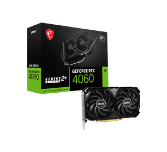 MSI VGA PCI-E NVIDIA GF RTX 4060 VENTUS 2X BLACK 8G OC, 8GB/128BIT, GDDR6, HDMI/3x DISPLAY PORT, 2 SLOT DUAL FANSINK, 3Y (912-V516-004) MSI VGA PCI-E NVIDIA GF RTX 4060 VENTUS 2X BLACK 8G OC, 8GB/128BIT, GDDR6, HDMI/3x DISPLAY PORT, 2 SLOT DUAL FANSINK, 3Y (912-V516-004)