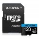 ADATA SDXC MICRO 128GB PREMIER AUSDX128GUICL10A1-RA1, CLASS 10, UHS-1, V10, SD ADAPTER, LTW. (AUSDX128GUICL10A1-RA1)